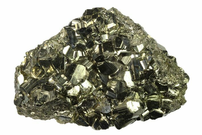 Gleaming Pyrite Crystal Cluster - Peru #138138